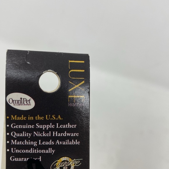 NWT Omni Pet Luxe Leather Teal Leather Dog Collar - made in USA - Picture 6 of 7